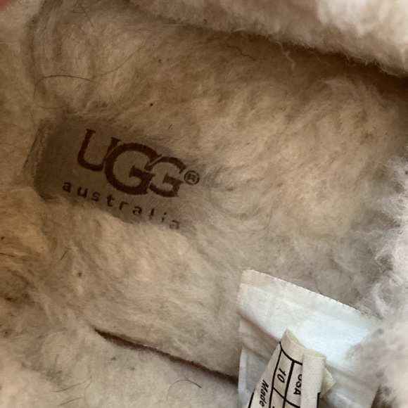 Mens UGG gray suede leather indoor outdoor slides in GUC minimal wear like new - Picture 7 of 8